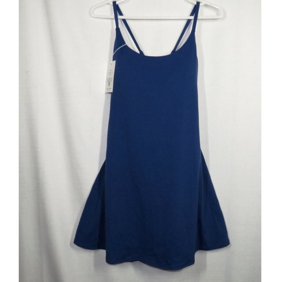 Halara Size M Cloudful Blue Cross Back Active Dress, Shorts,Pockets-Wannabe - Picture 9 of 10
